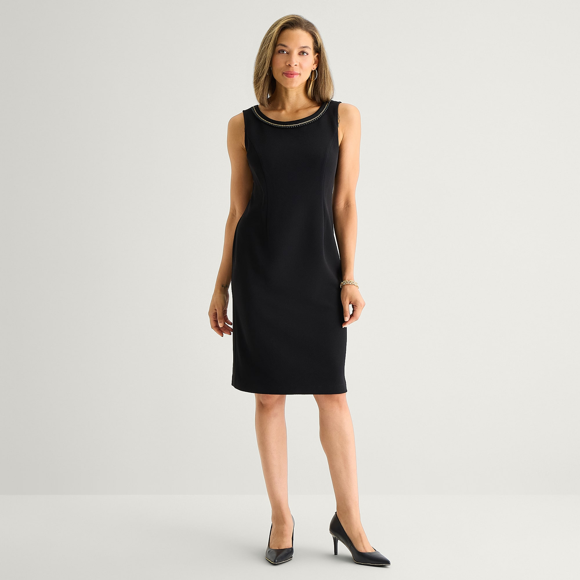 Maya Brooke Womens Grid Jacket Dress