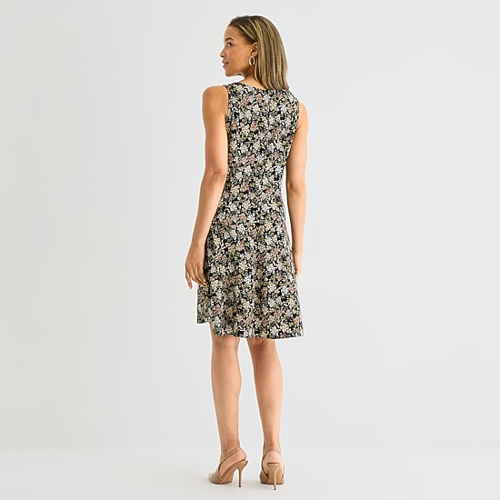 Perceptions Womens Floral Jacket Dress