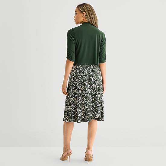 Perceptions Womens Paisley Jacket Dress