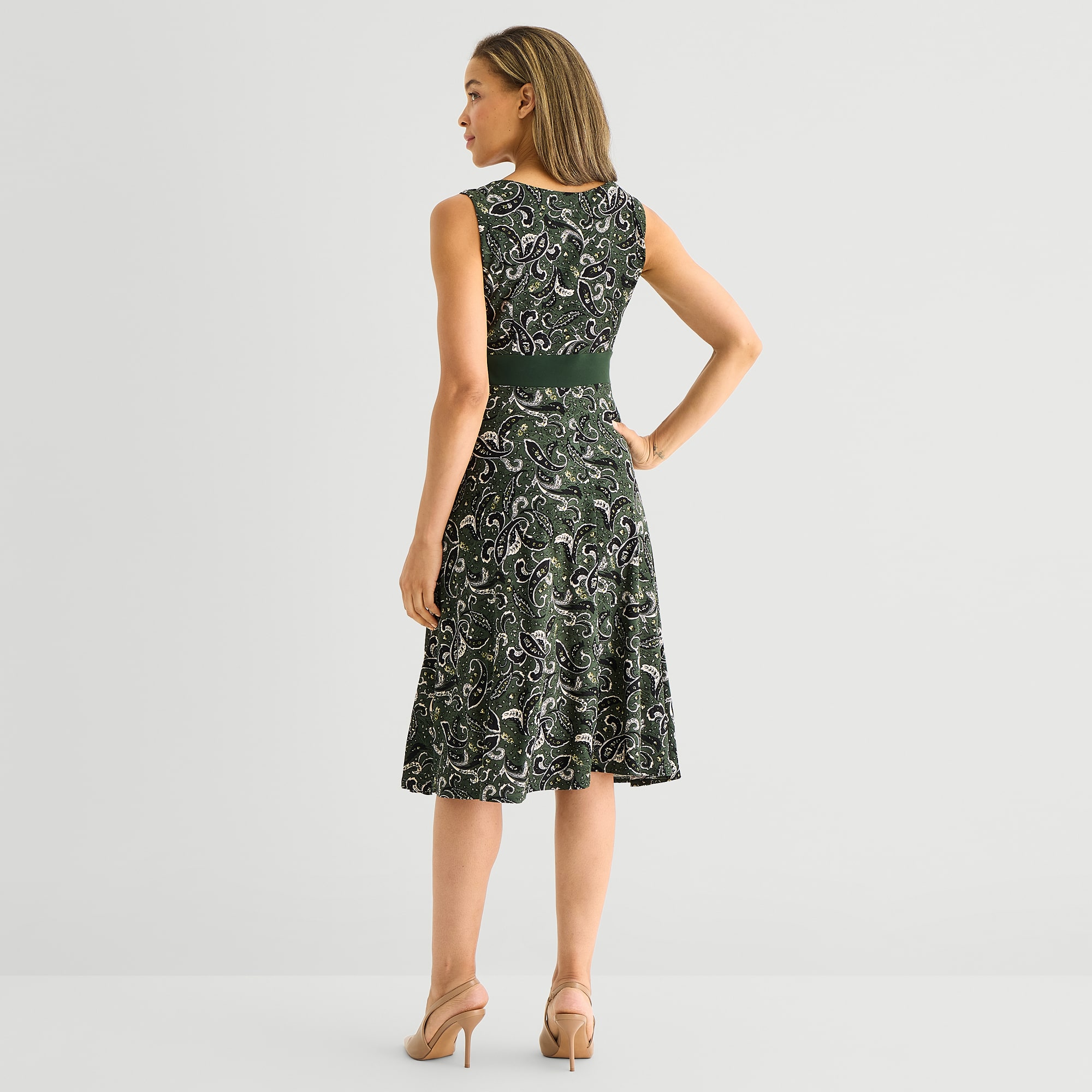Perceptions Womens Paisley Jacket Dress