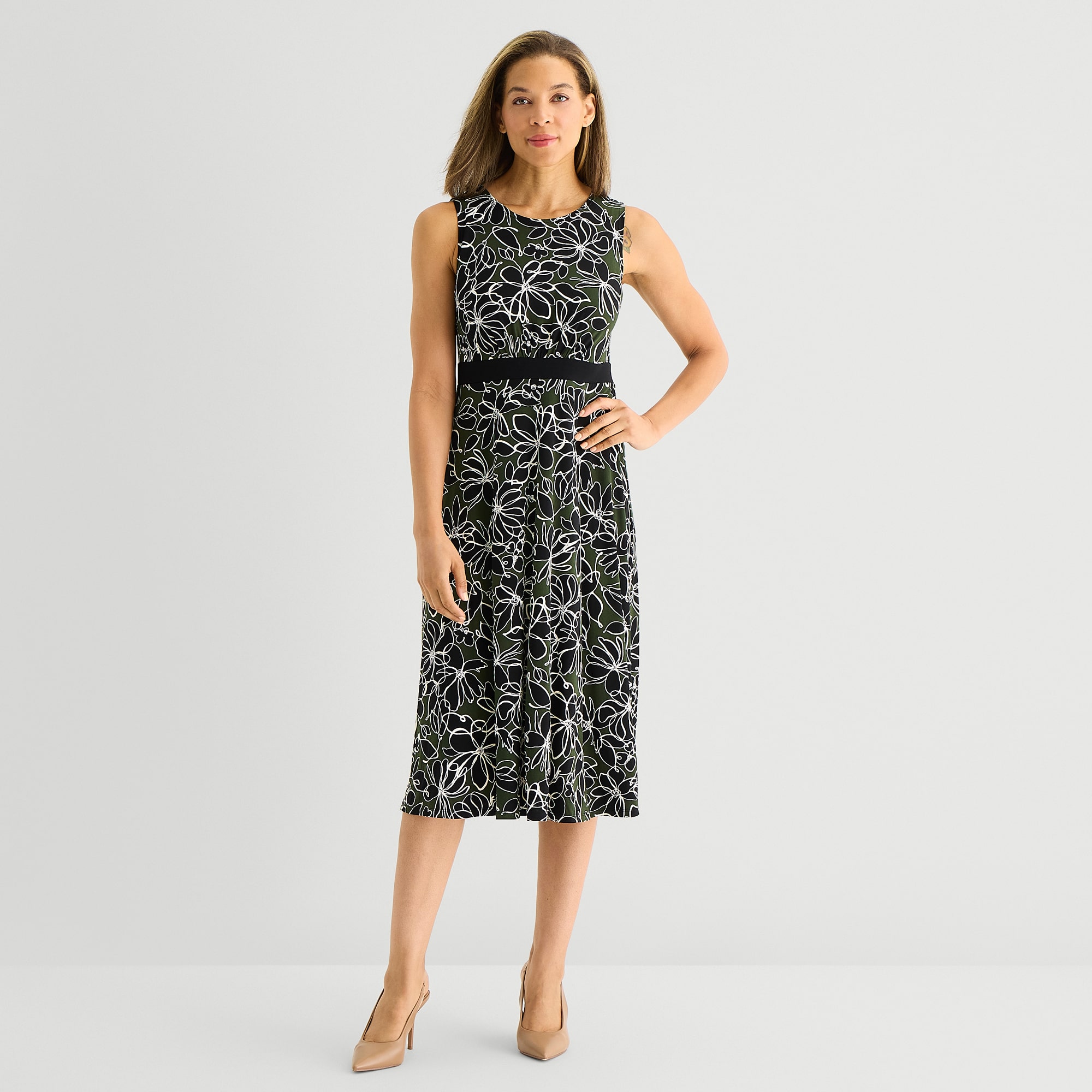 Studio 1 Womens Floral Jacket Dress