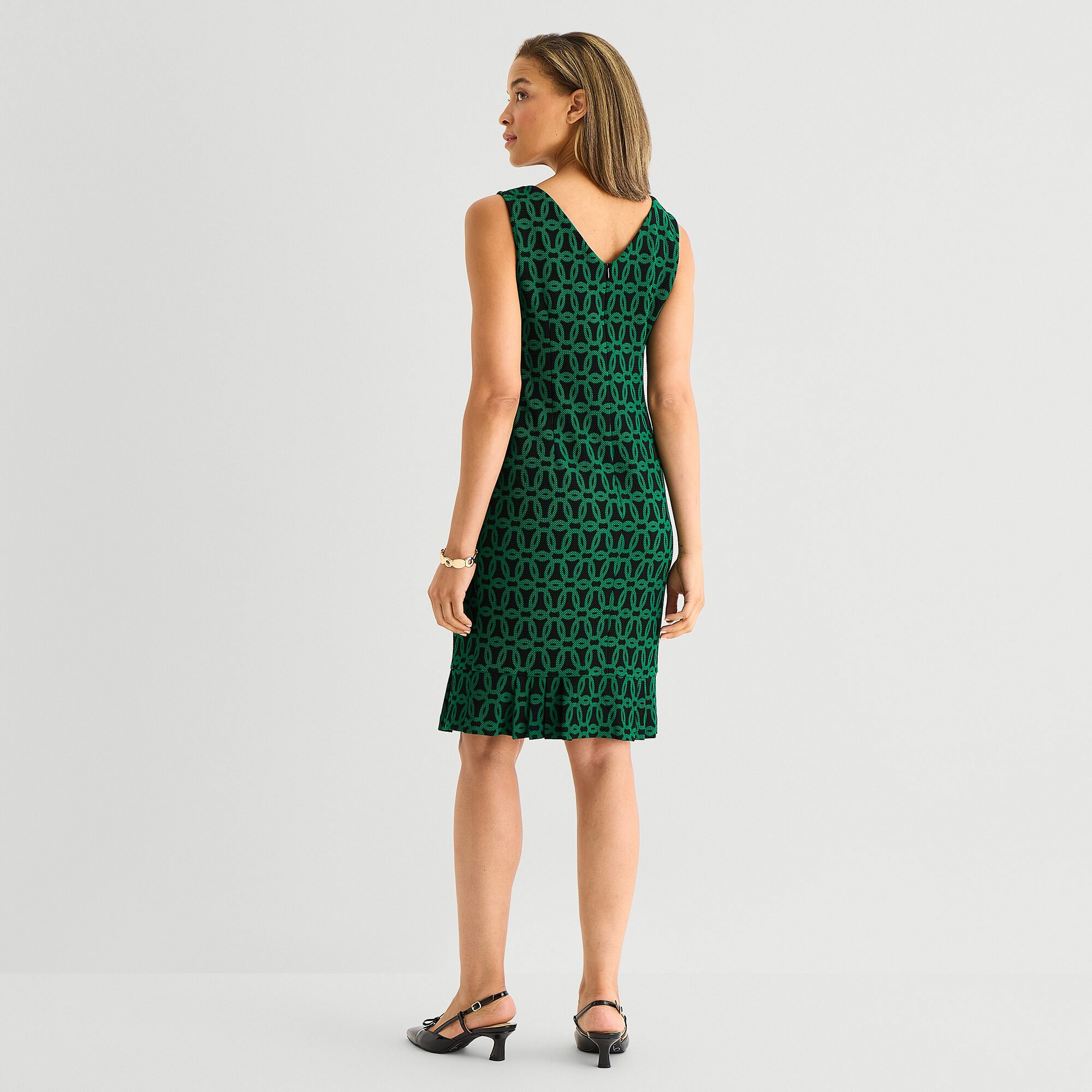 Maya Brooke Womens Geometric Jacket Dress