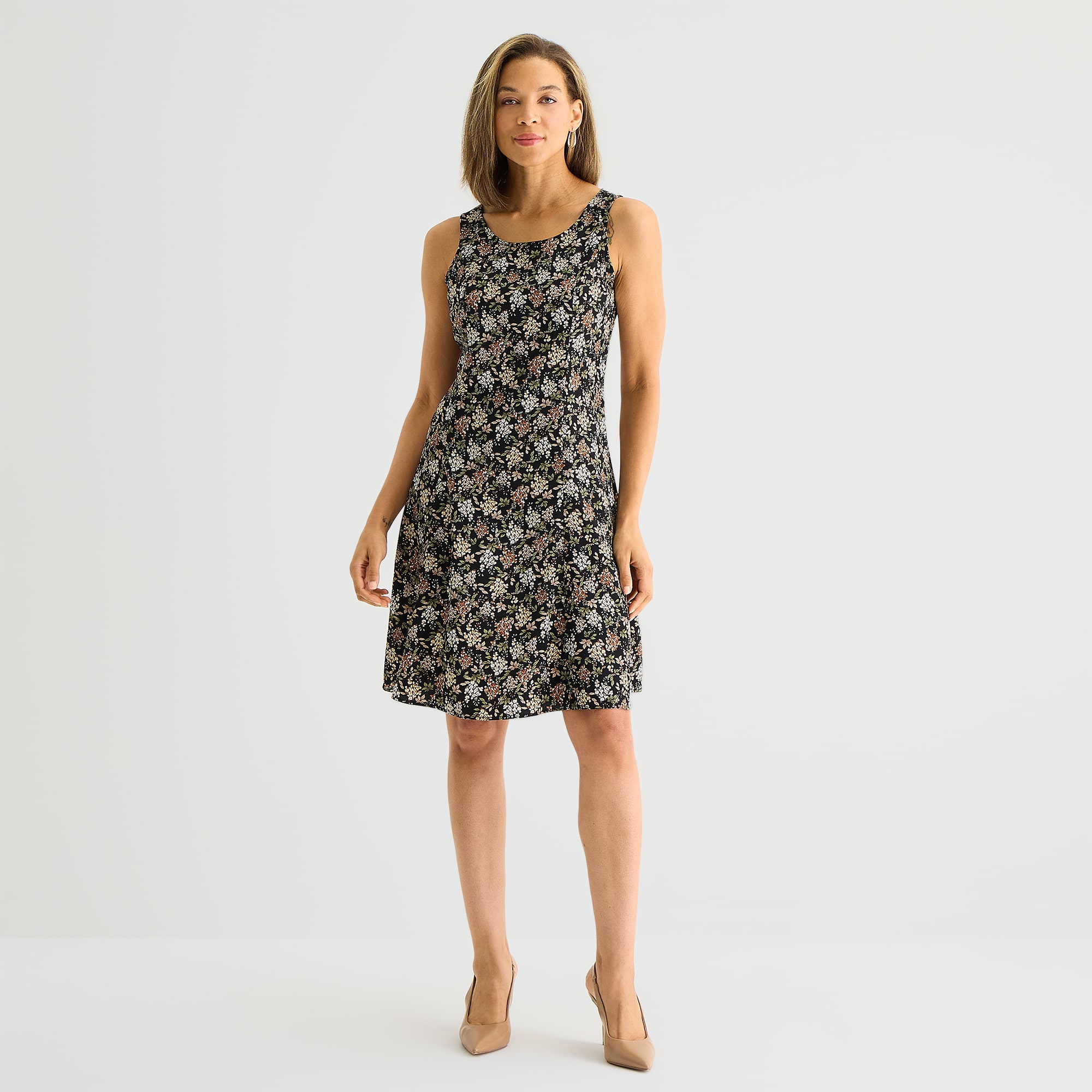 Perceptions Womens Floral Jacket Dress