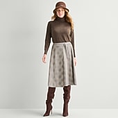 Liz Claiborne Plaid Womens Midi Wrap Skirt