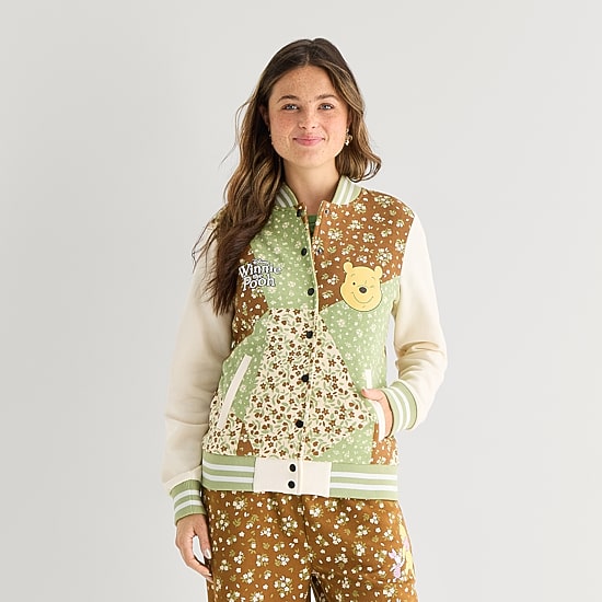 Womens Juniors Winnie The Pooh Bomber Jacket