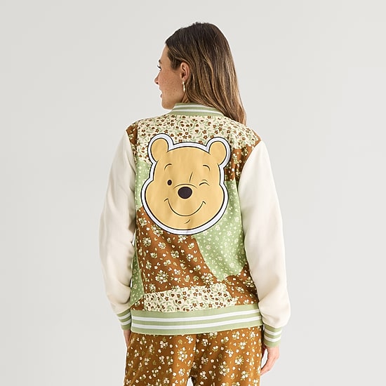 Womens Juniors Winnie The Pooh Bomber Jacket