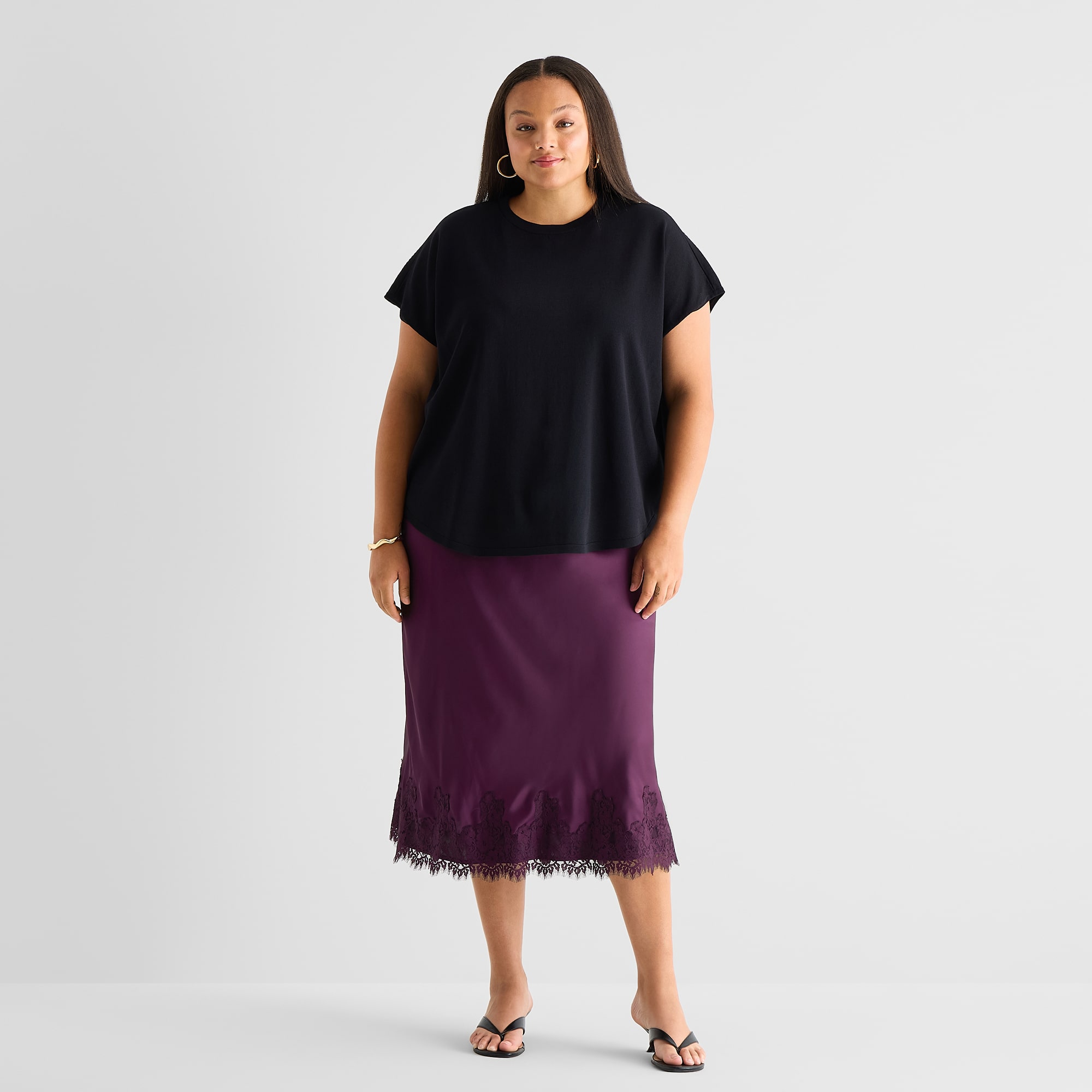 Worthington Womens Plus A-Line Skirt