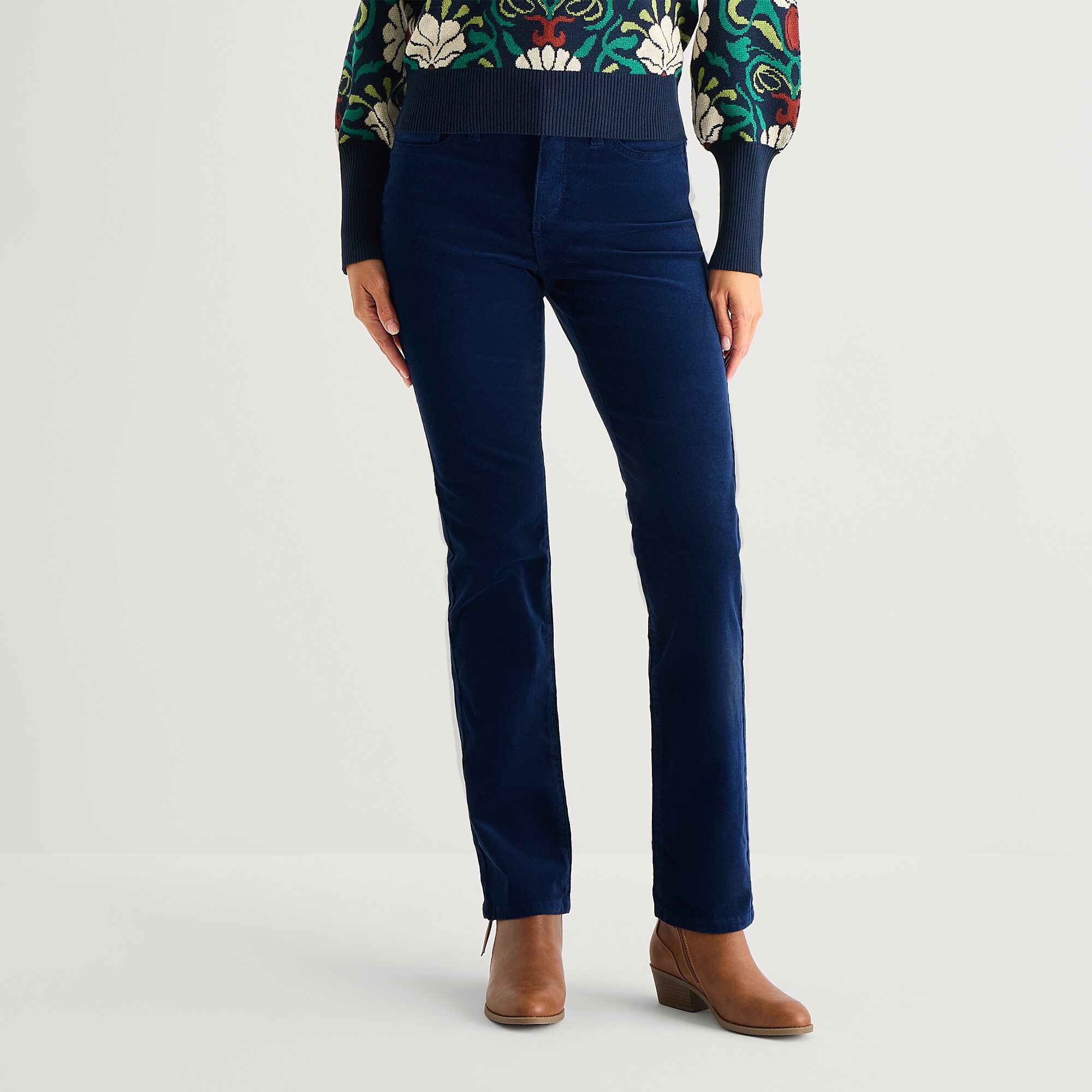 St. John's Bay Womens Tall Mid Rise Straight Corduroy Pant