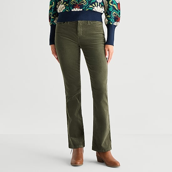 St. John's Bay Womens Tall Mid Rise Bootcut Corduroy Pant