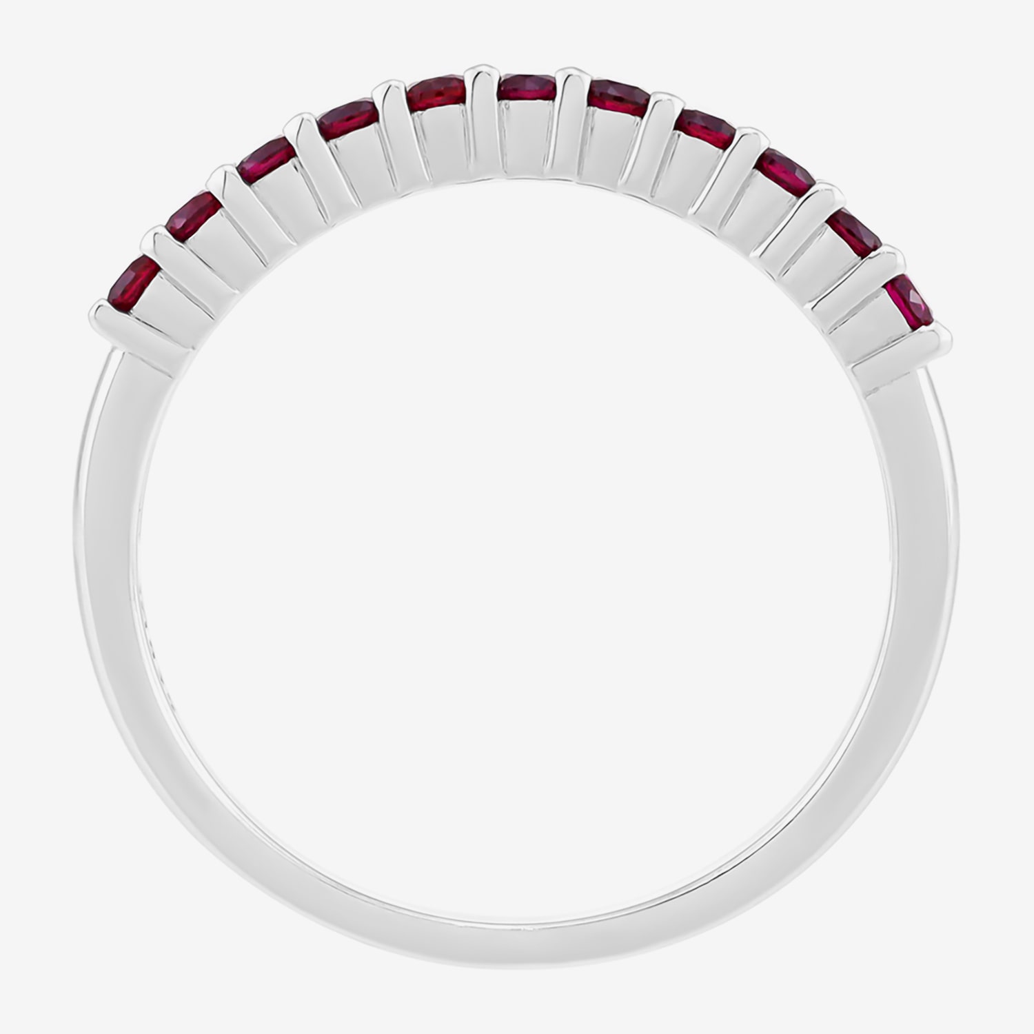 Limited Quantities! Womens Lab Created Red Ruby Sterling Silver Stackable Ring