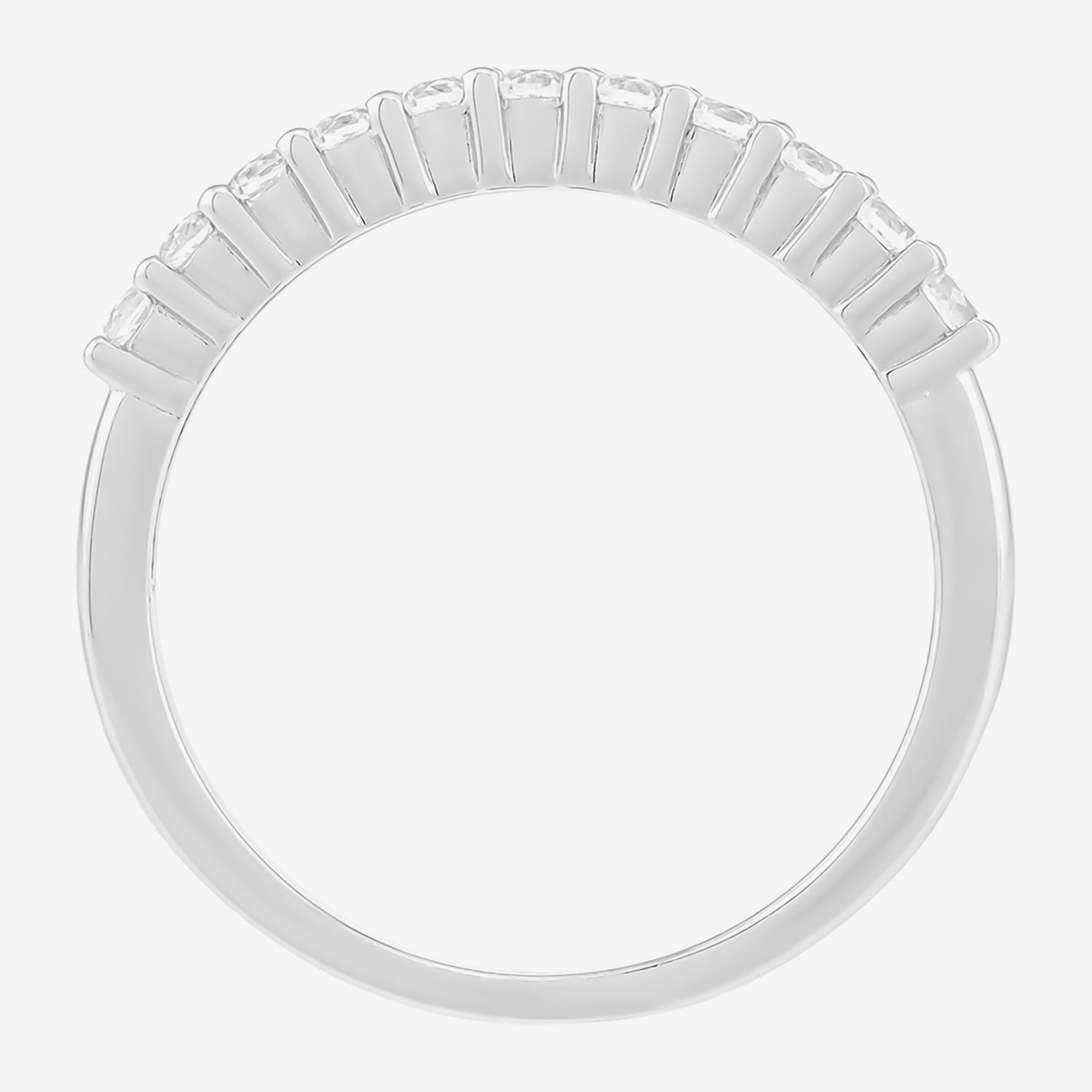 Limited Quantities! Womens Lab Created White Sapphire Sterling Silver Stackable Ring