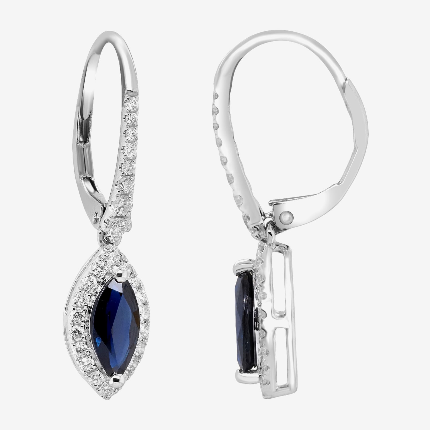 Limited Quantities! Womens 1/3 CT. T.W. Genuine Blue Sapphire 10K Gold Drop Earrings