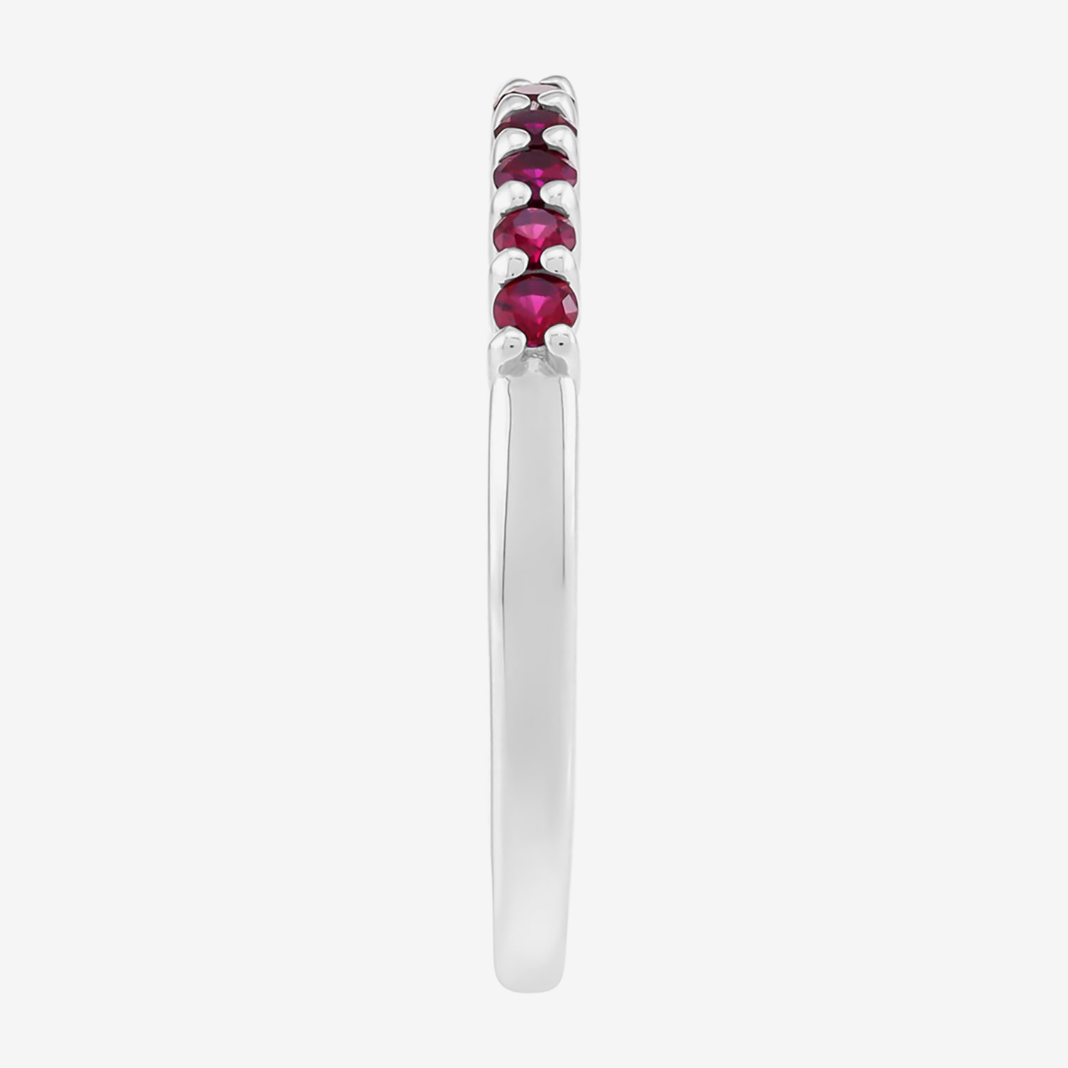 Limited Quantities! Womens Lab Created Red Ruby Sterling Silver Stackable Ring