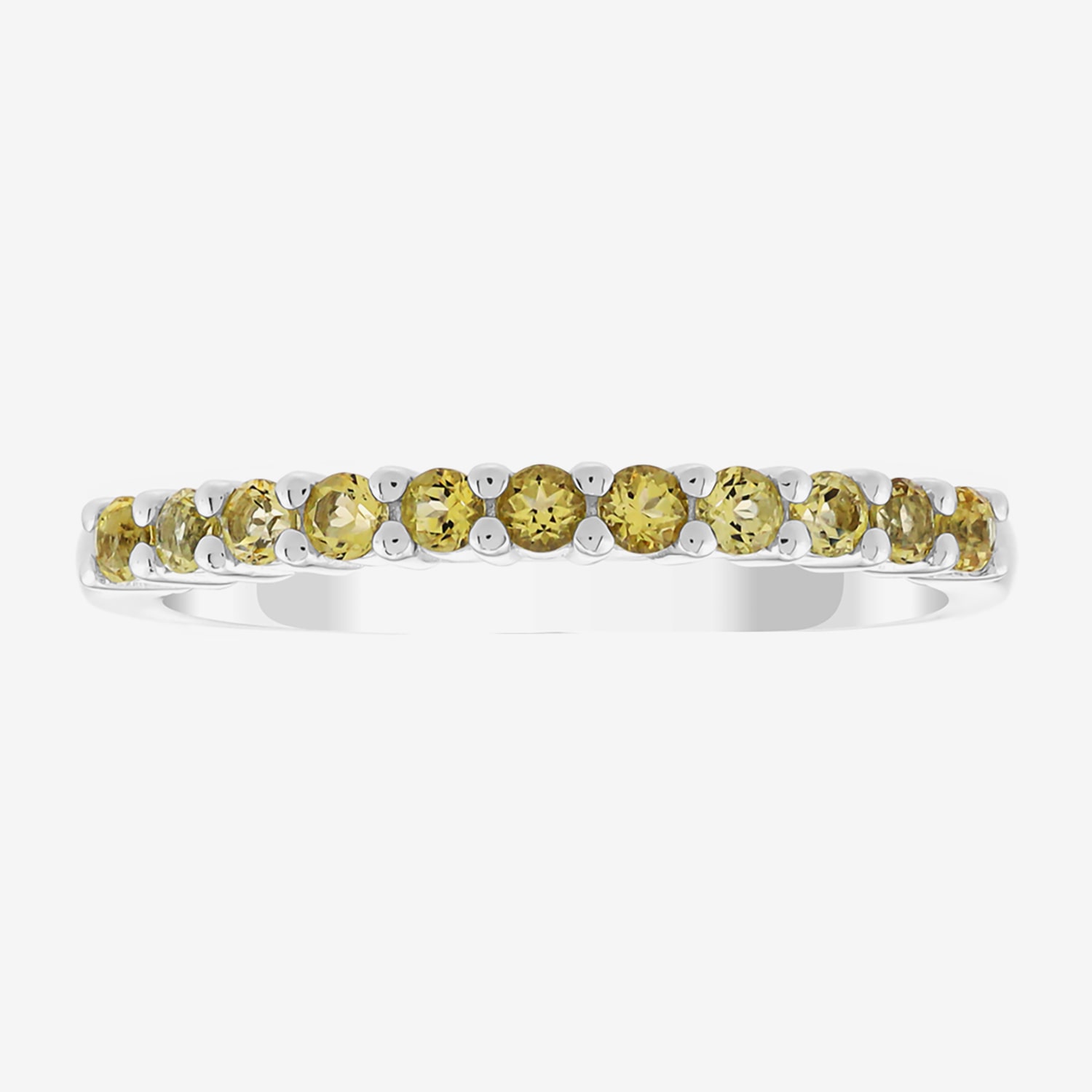 Limited Quantities! Womens Genuine Yellow Citrine Sterling Silver Stackable Ring