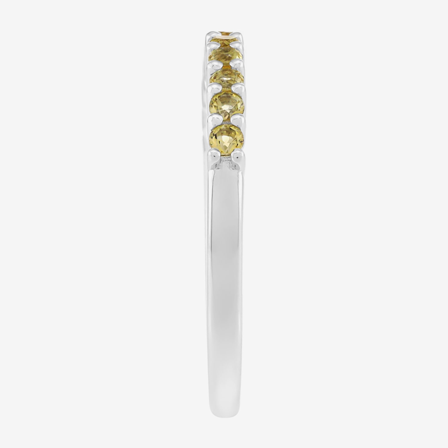 Limited Quantities! Womens Genuine Yellow Citrine Sterling Silver Stackable Ring