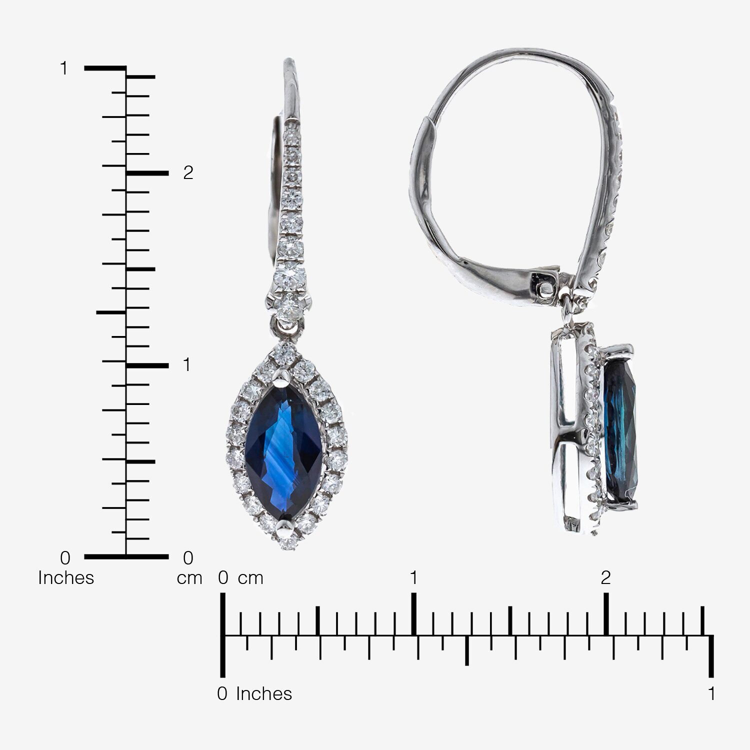 Limited Quantities! Womens 1/3 CT. T.W. Genuine Blue Sapphire 10K Gold Drop Earrings