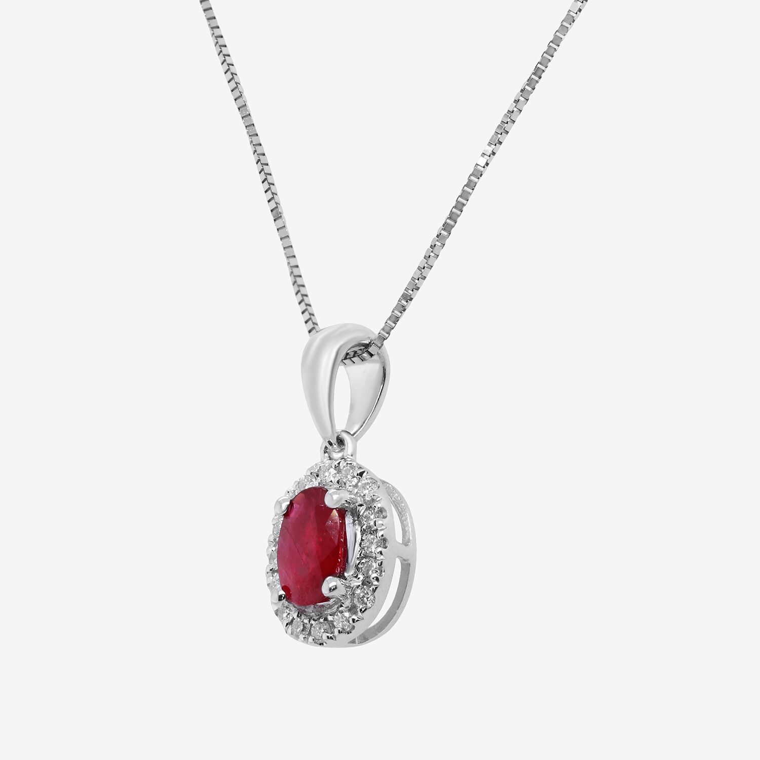 Limited Quantities! Womens 1/10 CT. T.W. Genuine Red Ruby 10K Gold Oval 18 Inch Pendant Necklace