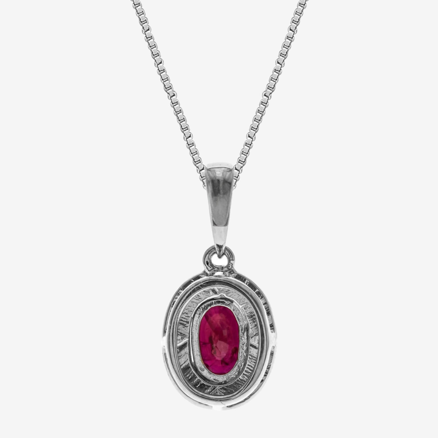 Limited Quantities! Womens 1/10 CT. T.W. Genuine Red Ruby 10K Gold Oval 18 Inch Pendant Necklace