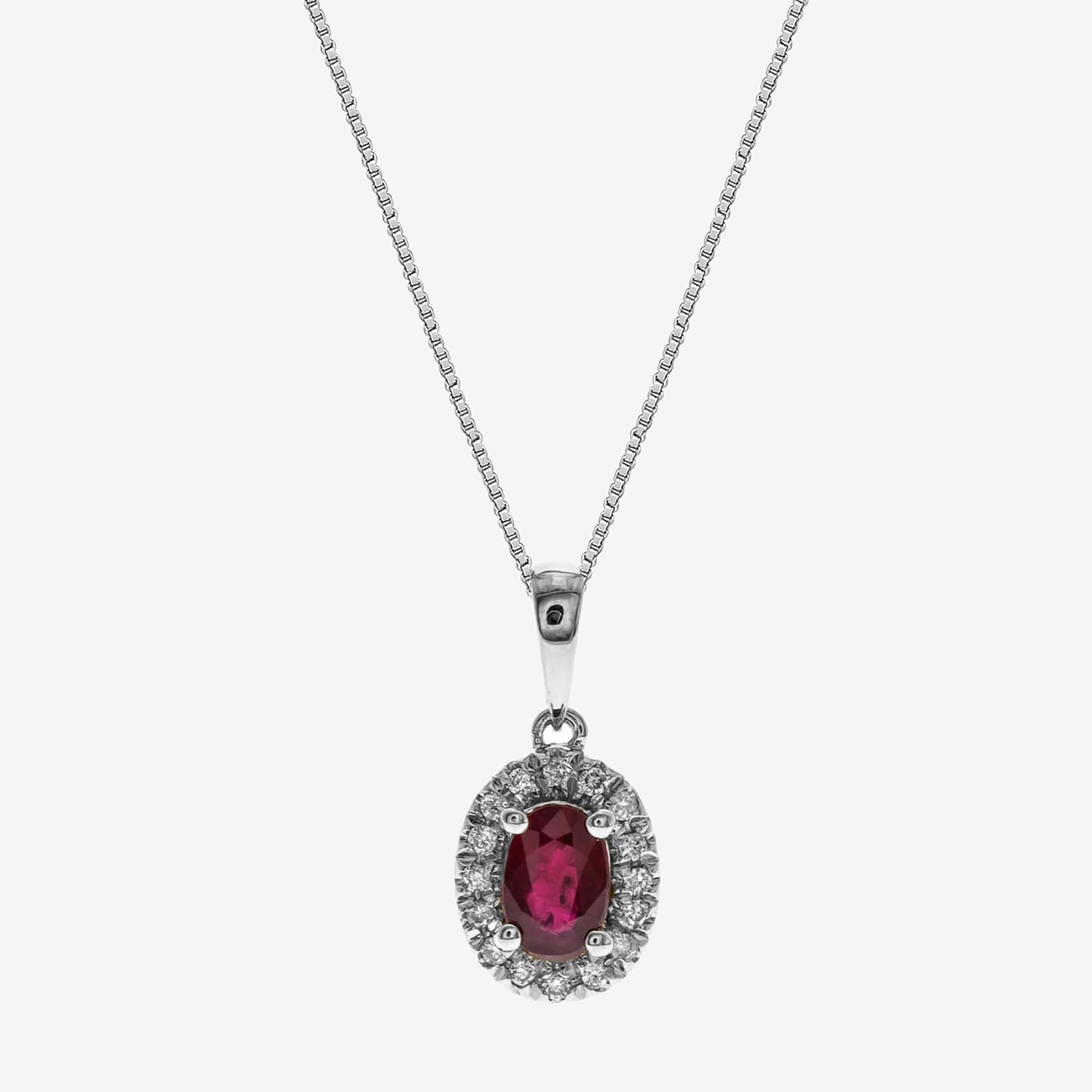 Limited Quantities! Womens 1/10 CT. T.W. Genuine Red Ruby 10K Gold Oval 18 Inch Pendant Necklace