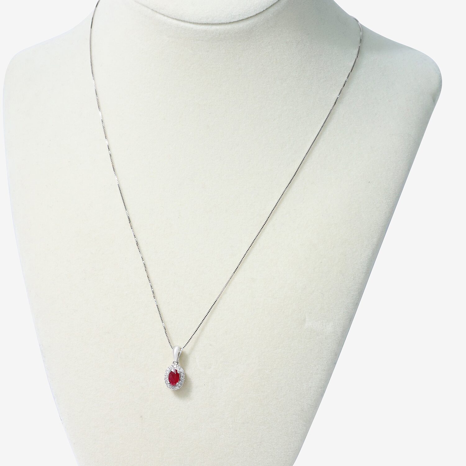 Limited Quantities! Womens 1/10 CT. T.W. Genuine Red Ruby 10K Gold Oval 18 Inch Pendant Necklace