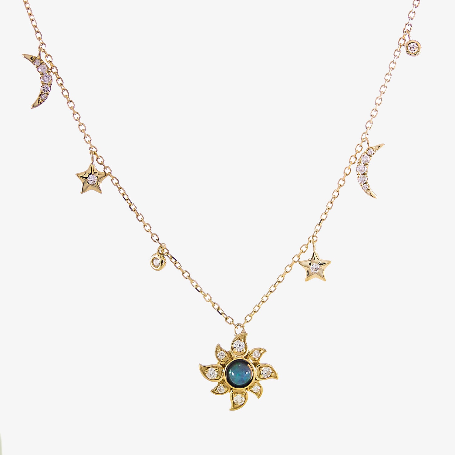 Limited Quantities! Womens 1/5 CT. Genuine White Opal 10K Gold 18 Inch Pendant Necklace