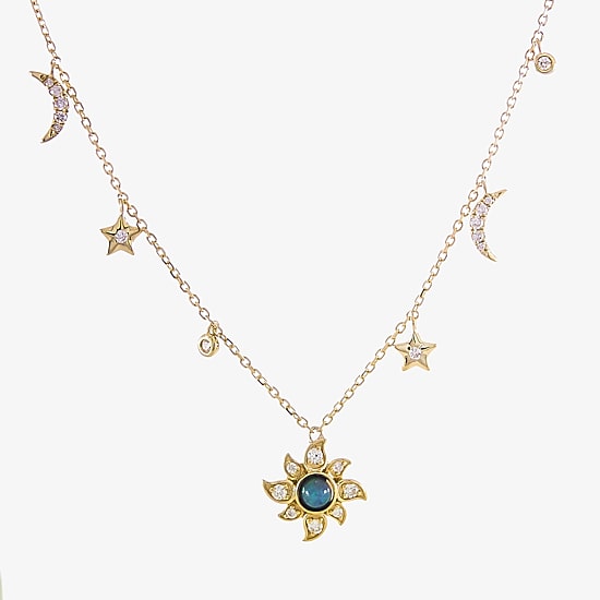 Limited Quantities! Womens 1/5 CT. Genuine White Opal 10K Gold 18 Inch Pendant Necklace
