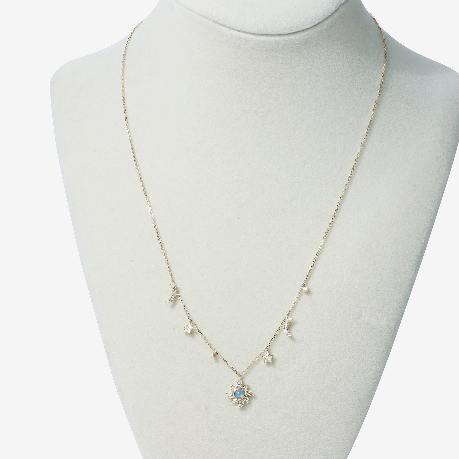 Limited Quantities! Womens 1/5 CT. Genuine White Opal 10K Gold 18 Inch Pendant Necklace