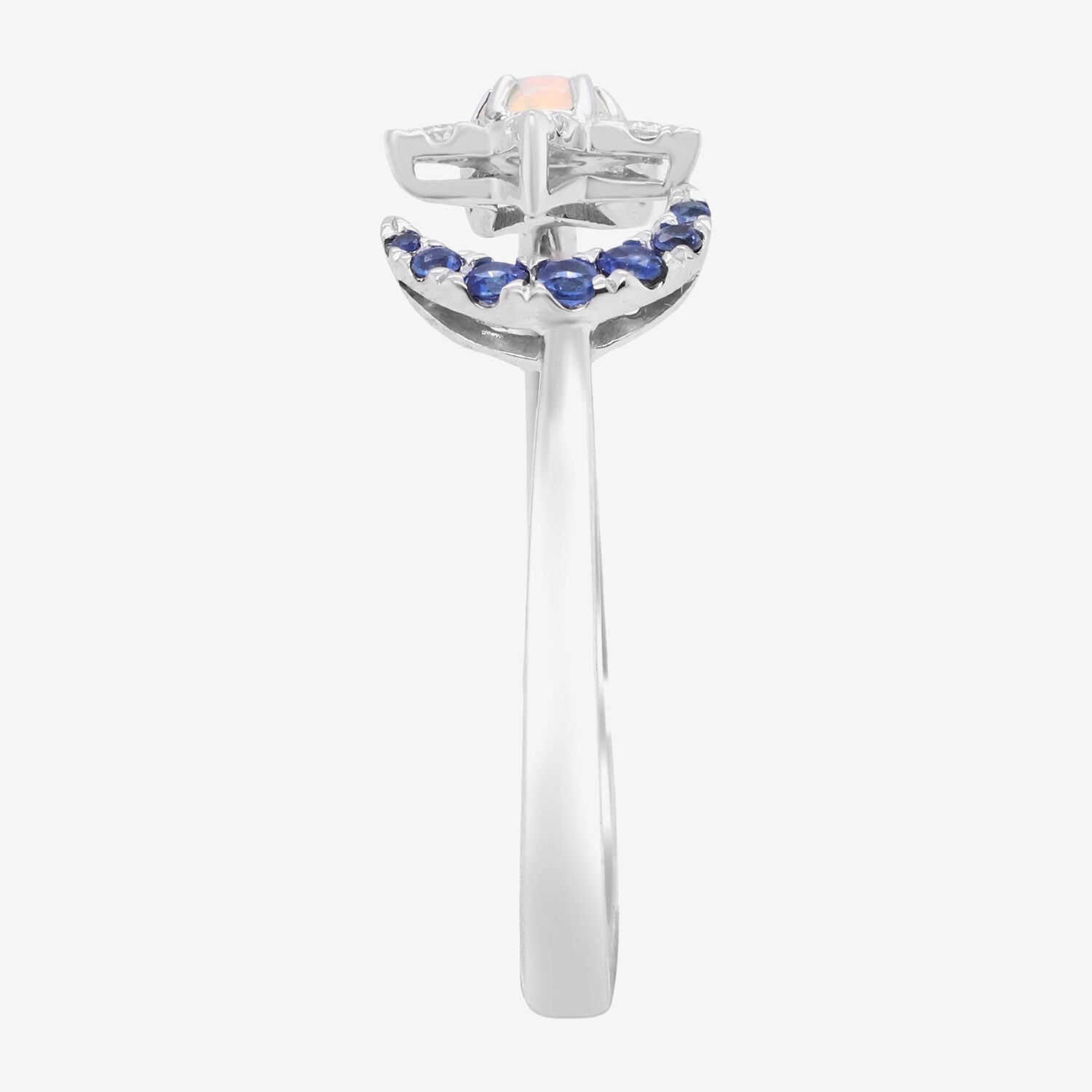 Limited Quantities! Womens 1/10 CT. T.W. Genuine White Opal 10K Gold Moon Star Cocktail Ring