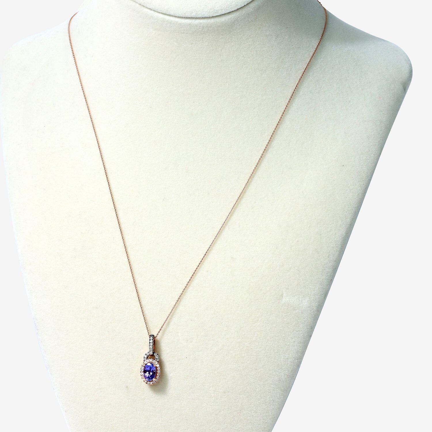 Limited Quantities! Womens 1/5 CT. Genuine Purple Tanzanite 10K Gold Oval 18 Inch Pendant Necklace