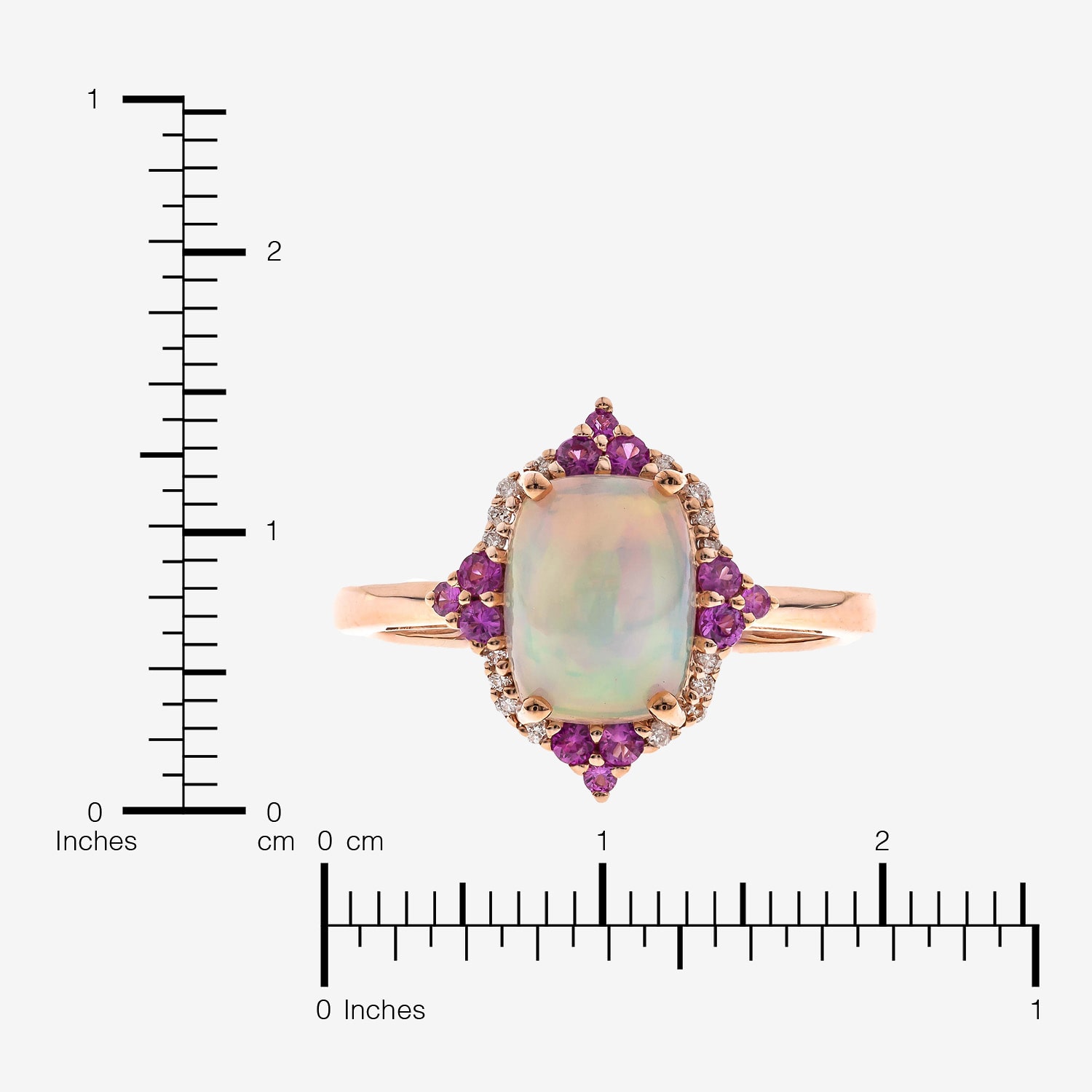 Limited Quantities! Womens Diamond Accent Genuine White Opal 10K Gold Cushion Halo Cocktail Ring