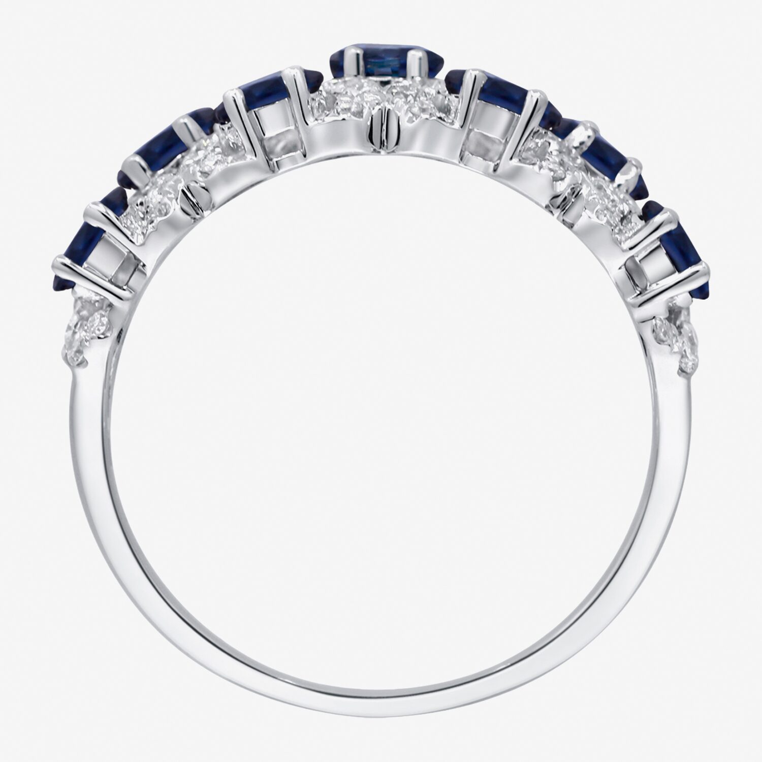 Limited Quantities! Womens 2MM 3/8 CT. T.W. Genuine Blue Sapphire 14K Gold Band