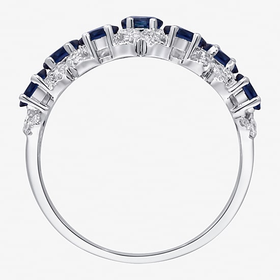 Limited Quantities! Womens 2MM 3/8 CT. T.W. Genuine Blue Sapphire 14K Gold Band