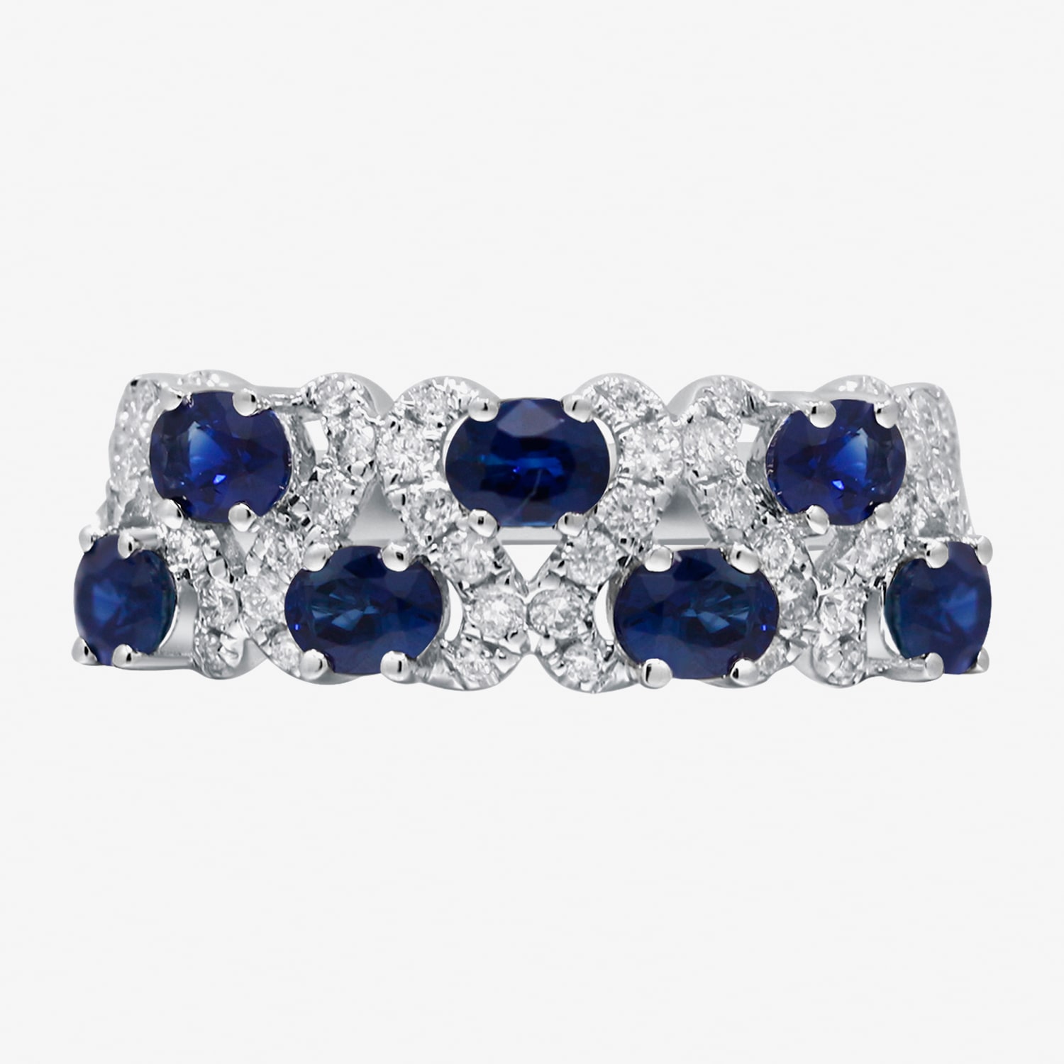 Limited Quantities! Womens 2MM 3/8 CT. T.W. Genuine Blue Sapphire 14K Gold Band