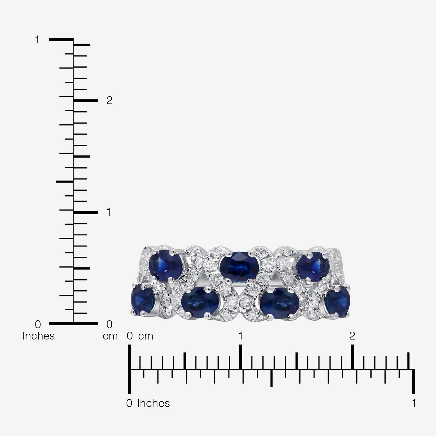 Limited Quantities! Womens 2MM 3/8 CT. T.W. Genuine Blue Sapphire 14K Gold Band