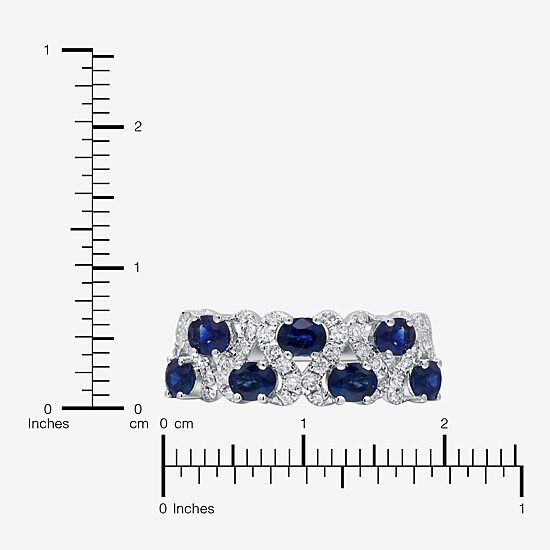 Limited Quantities! Womens 2MM 3/8 CT. T.W. Genuine Blue Sapphire 14K Gold Band