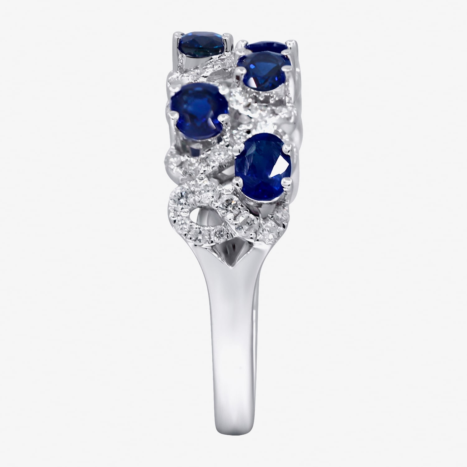 Limited Quantities! Womens 2MM 3/8 CT. T.W. Genuine Blue Sapphire 14K Gold Band