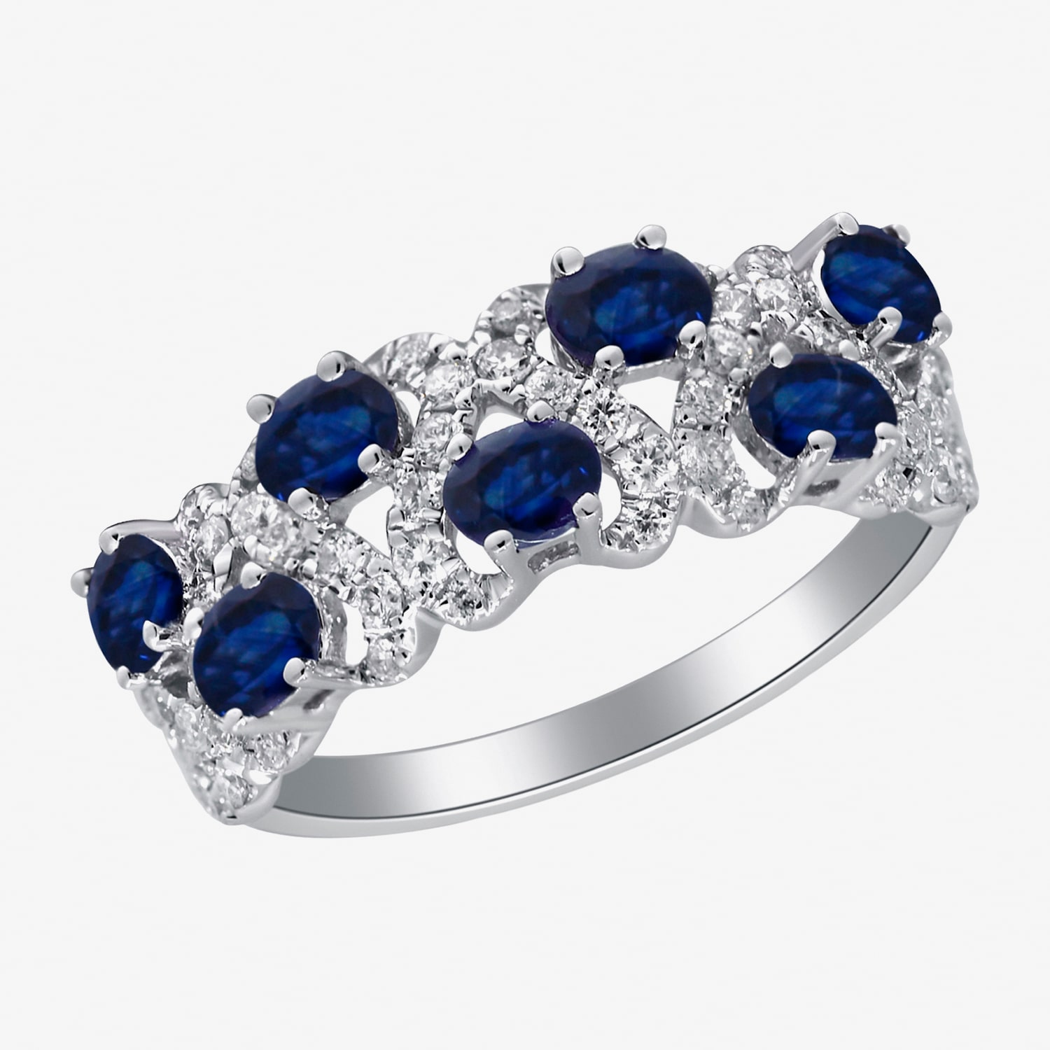 Limited Quantities! Womens 2MM 3/8 CT. T.W. Genuine Blue Sapphire 14K Gold Band
