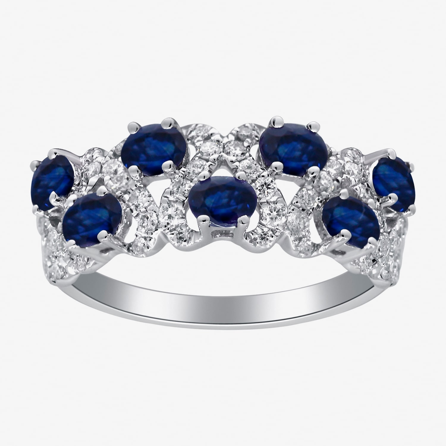 Limited Quantities! Womens 2MM 3/8 CT. T.W. Genuine Blue Sapphire 14K Gold Band
