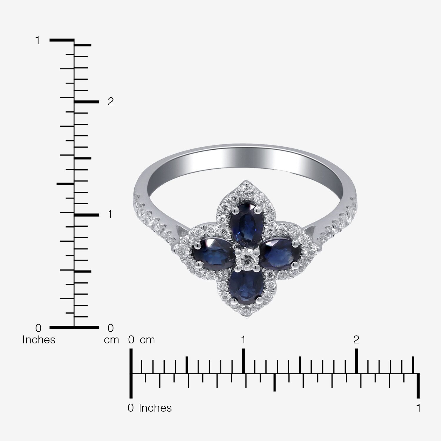 Limited Quantities! Womens 1/3 CT. T.W. Genuine Blue Sapphire 10K Gold Side Stone Cocktail Ring