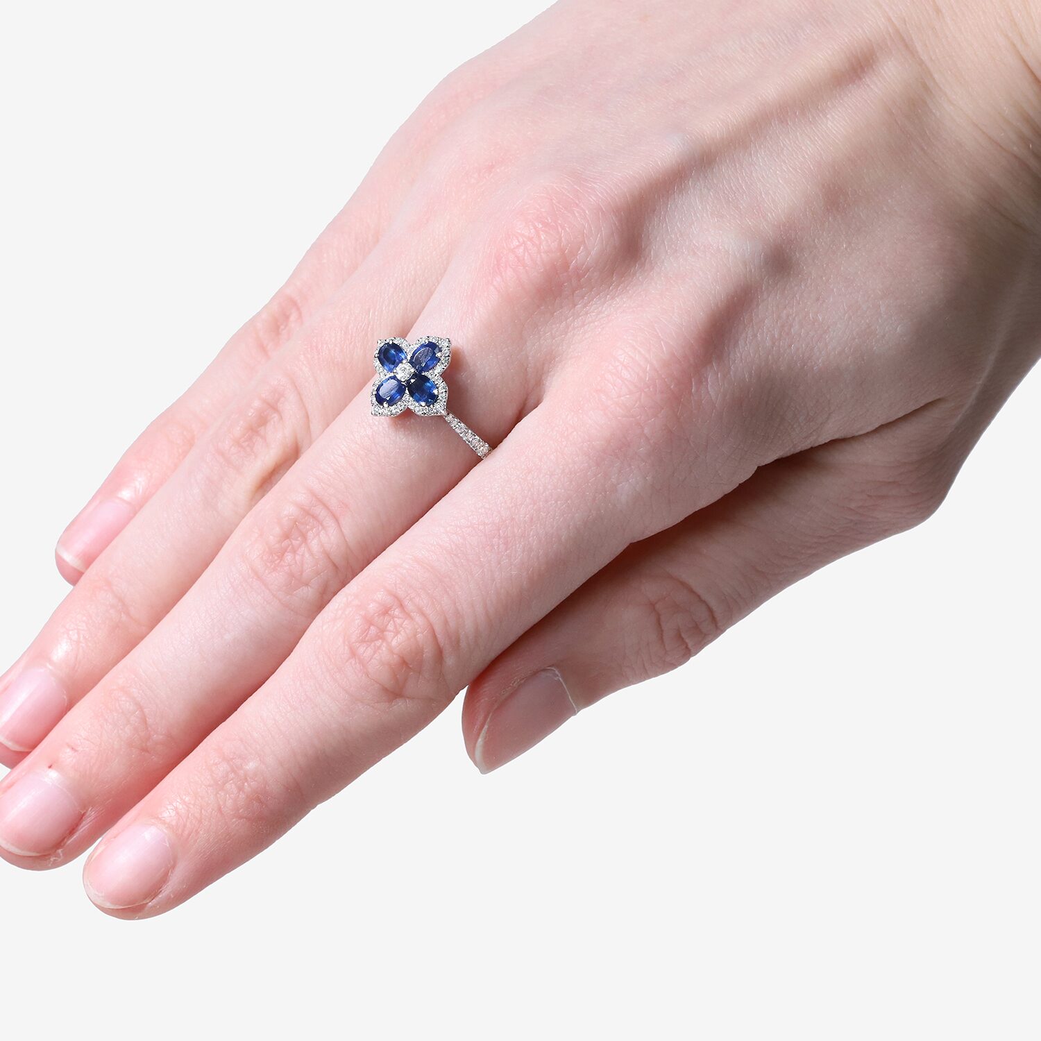Limited Quantities! Womens 1/3 CT. T.W. Genuine Blue Sapphire 10K Gold Side Stone Cocktail Ring