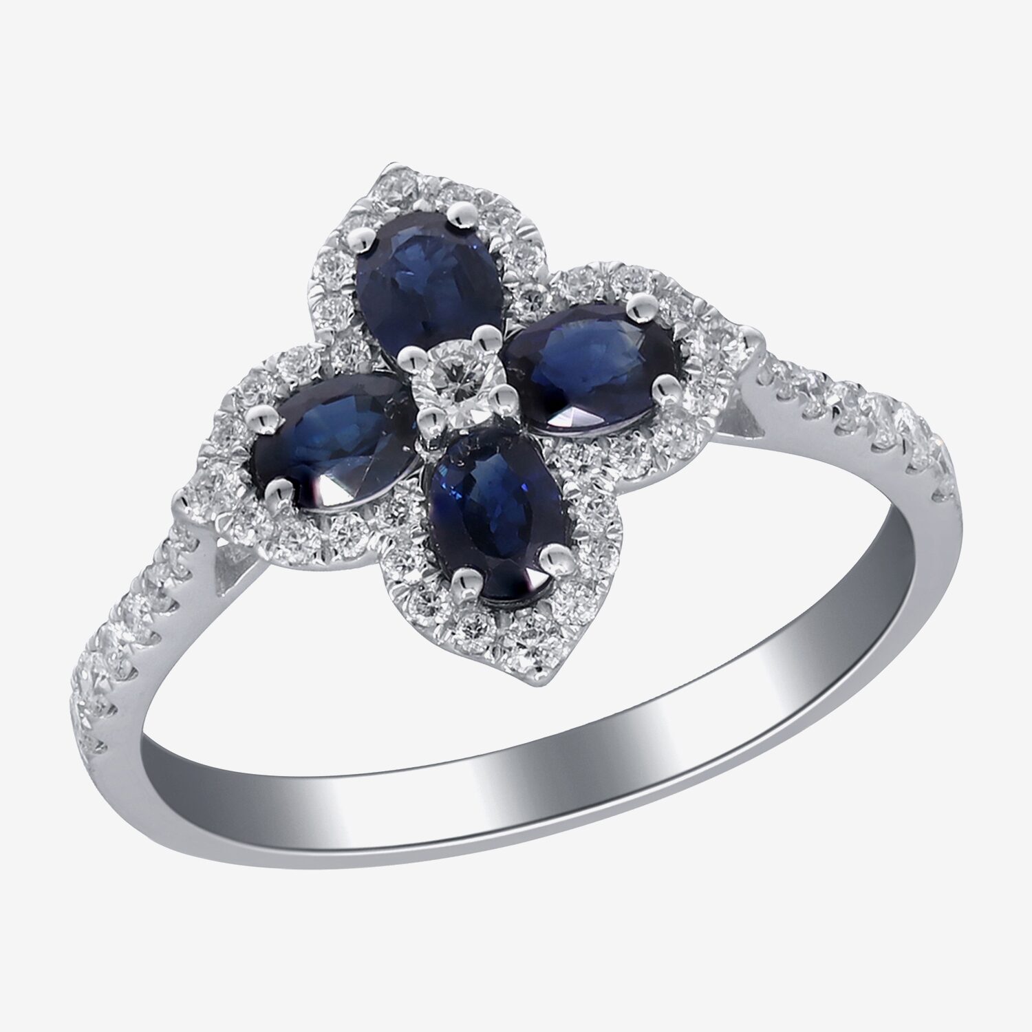 Limited Quantities! Womens 1/3 CT. T.W. Genuine Blue Sapphire 10K Gold Side Stone Cocktail Ring
