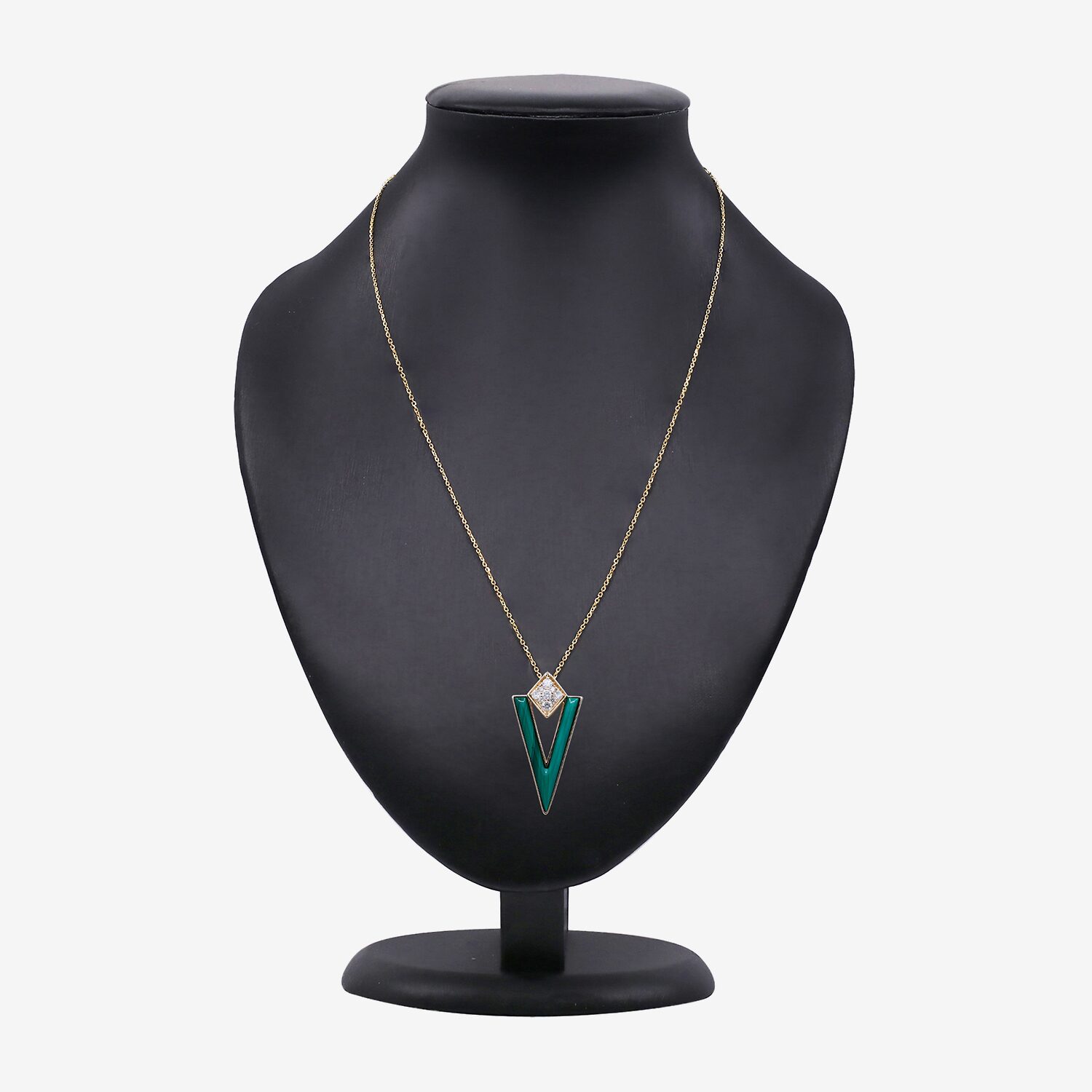 Limited Quantities! Womens 1/4 CT. T.W. Genuine Green Malachite 14K Gold 18 Inch Pendant Necklace