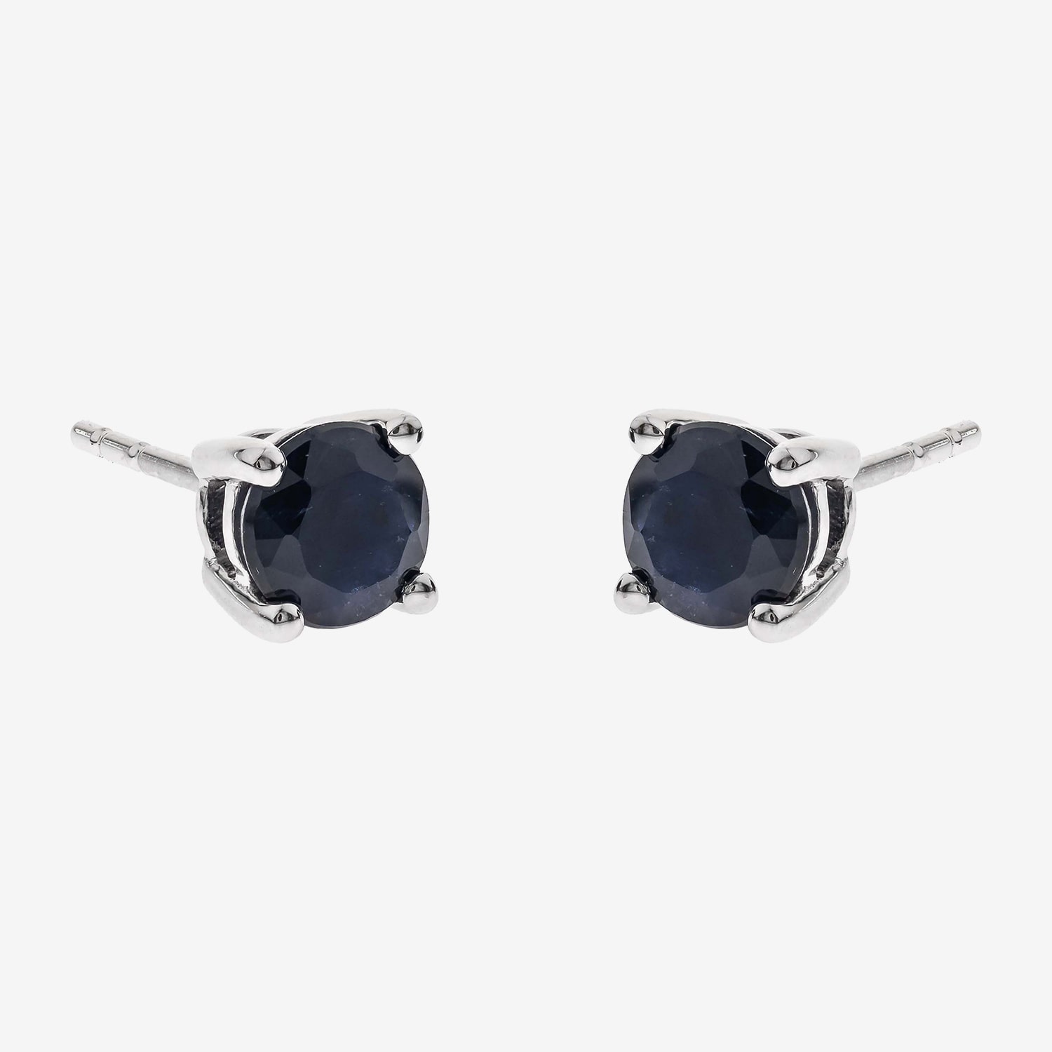 Limited Quantities! Genuine Blue Sapphire 10K Gold 5mm Round Stud Earrings