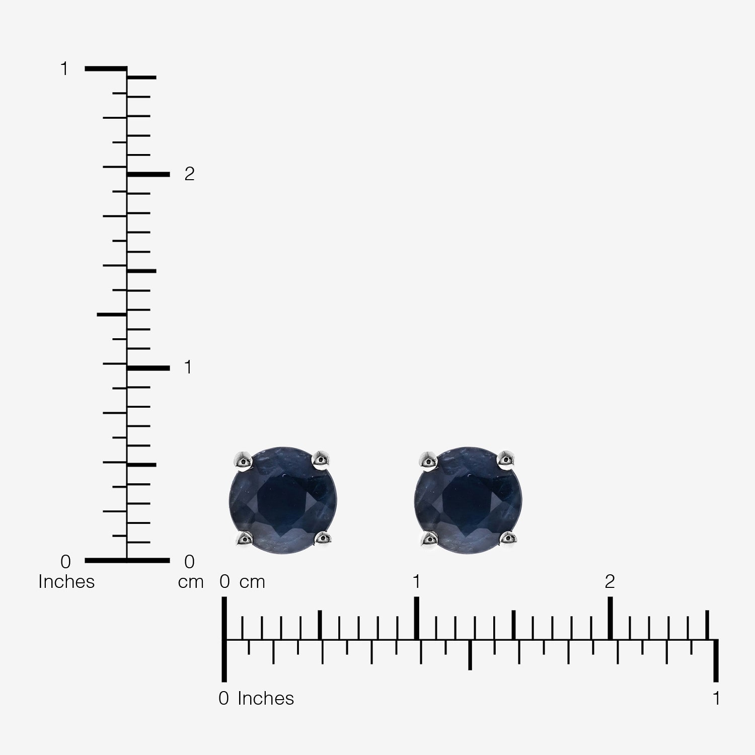 Limited Quantities! Genuine Blue Sapphire 10K Gold 5mm Round Stud Earrings