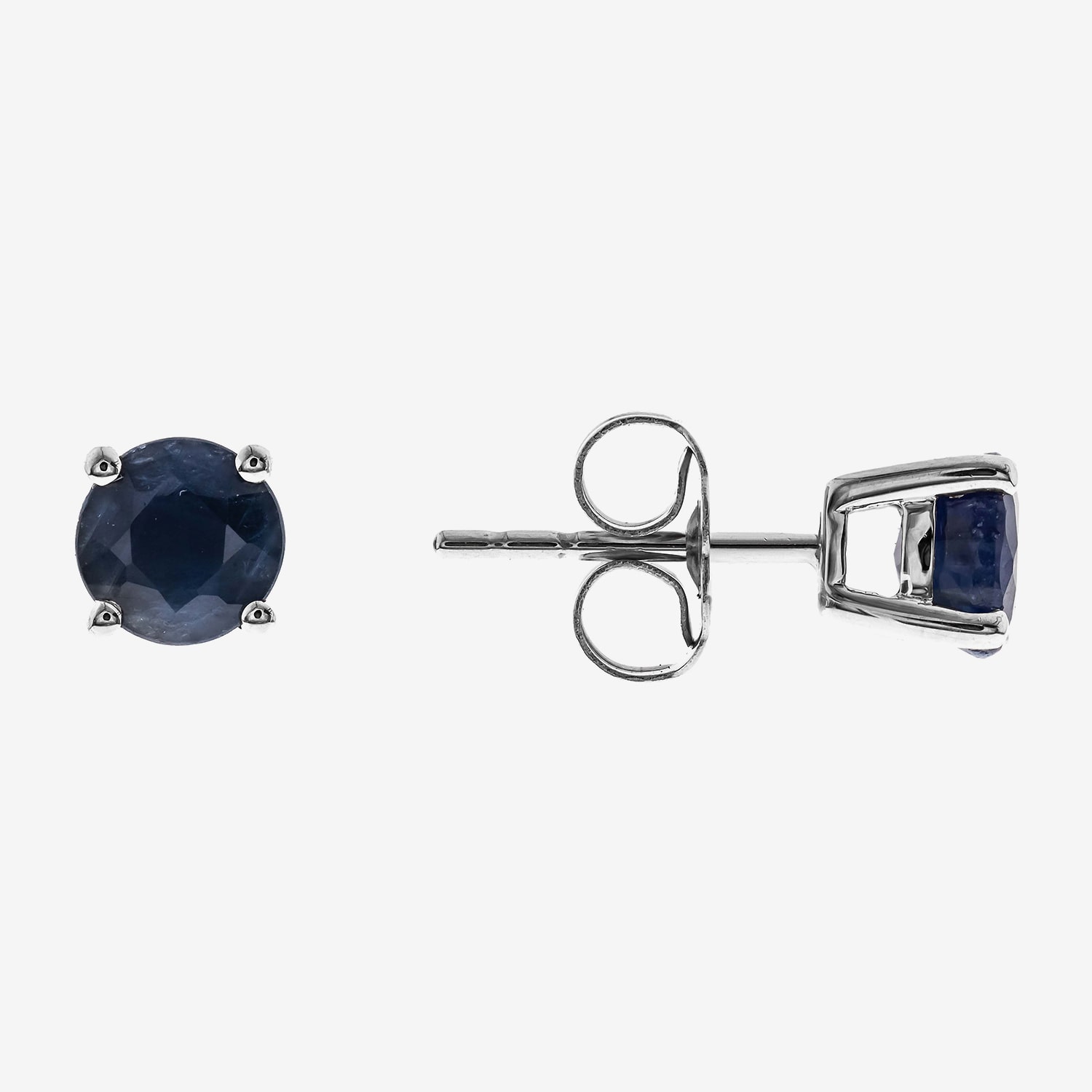 Limited Quantities! Genuine Blue Sapphire 10K Gold 5mm Round Stud Earrings