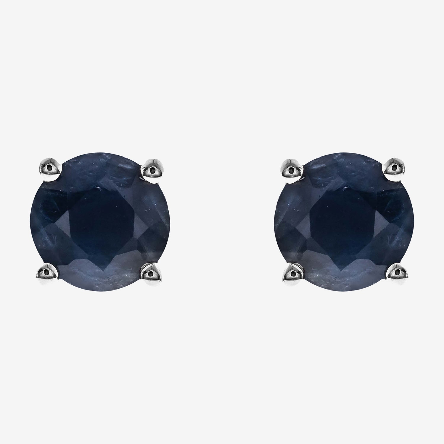 Limited Quantities! Genuine Blue Sapphire 10K Gold 5mm Round Stud Earrings