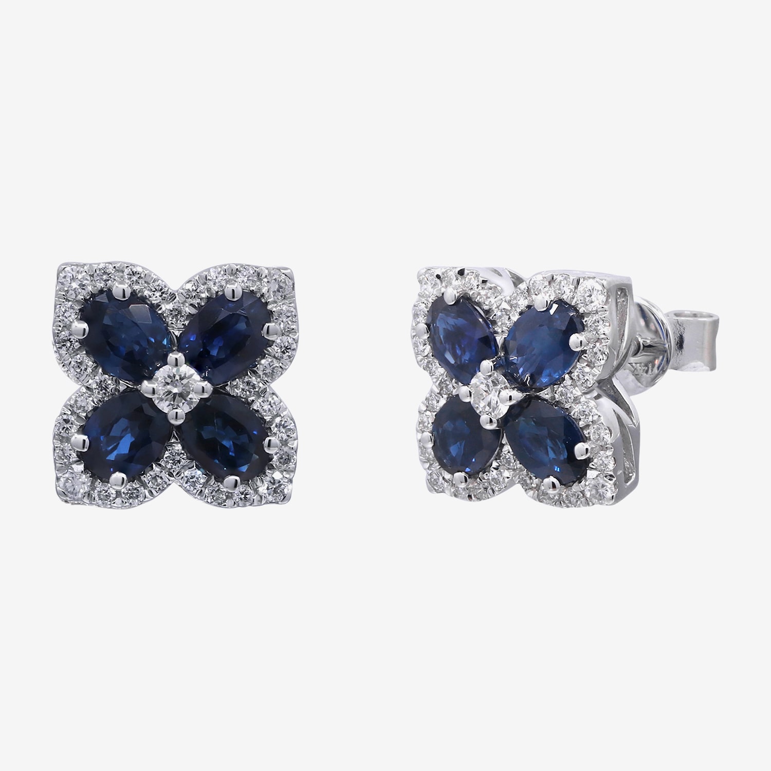 Limited Quantities! 1/3 CT. T.W. Genuine Blue Sapphire 10K Gold 10mm Stud Earrings
