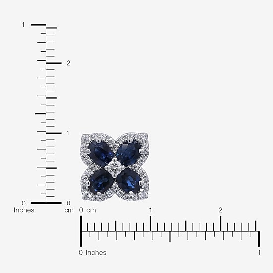 Limited Quantities! 1/3 CT. T.W. Genuine Blue Sapphire 10K White Gold 10mm Stud Earrings