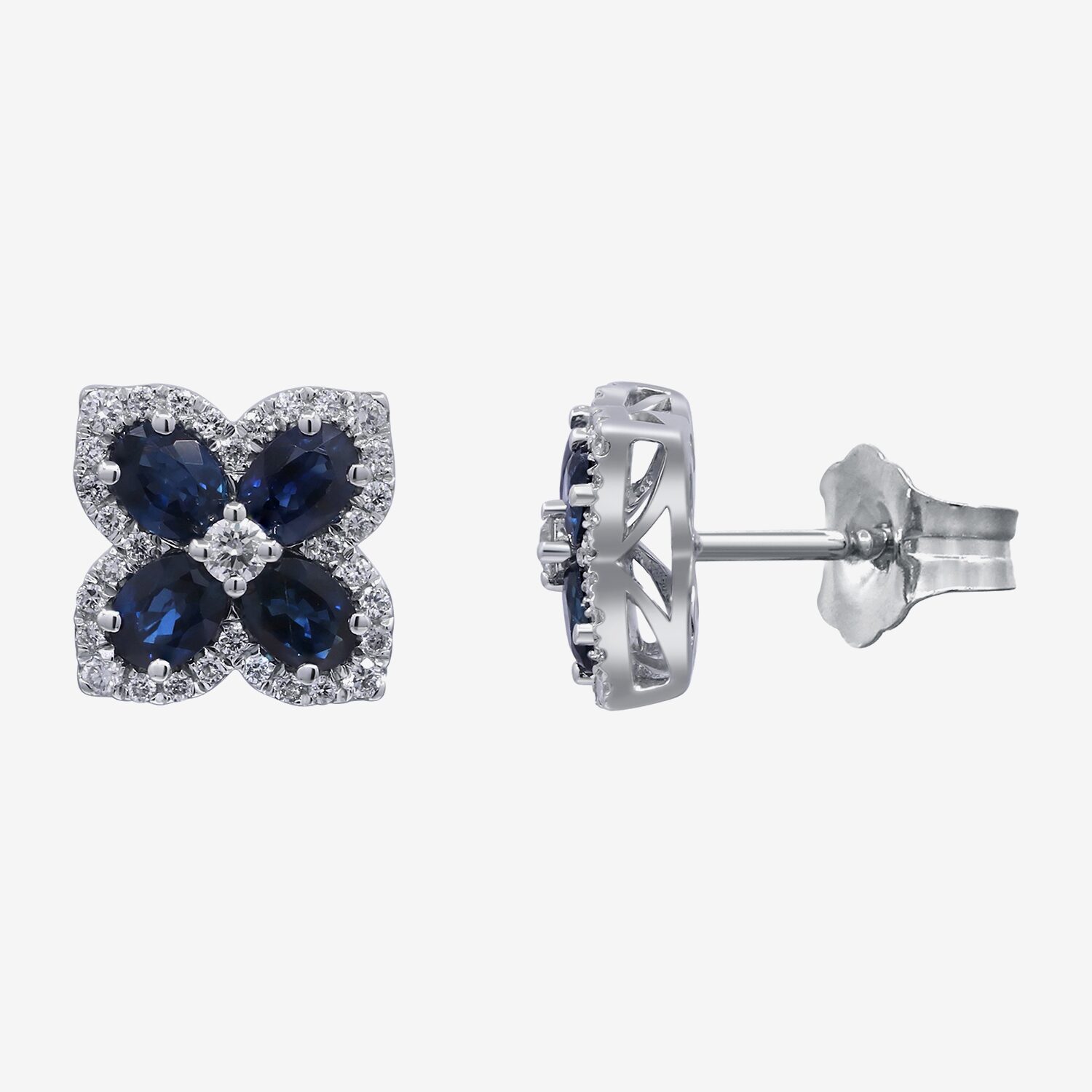 Limited Quantities! 1/3 CT. T.W. Genuine Blue Sapphire 10K Gold 10mm Stud Earrings