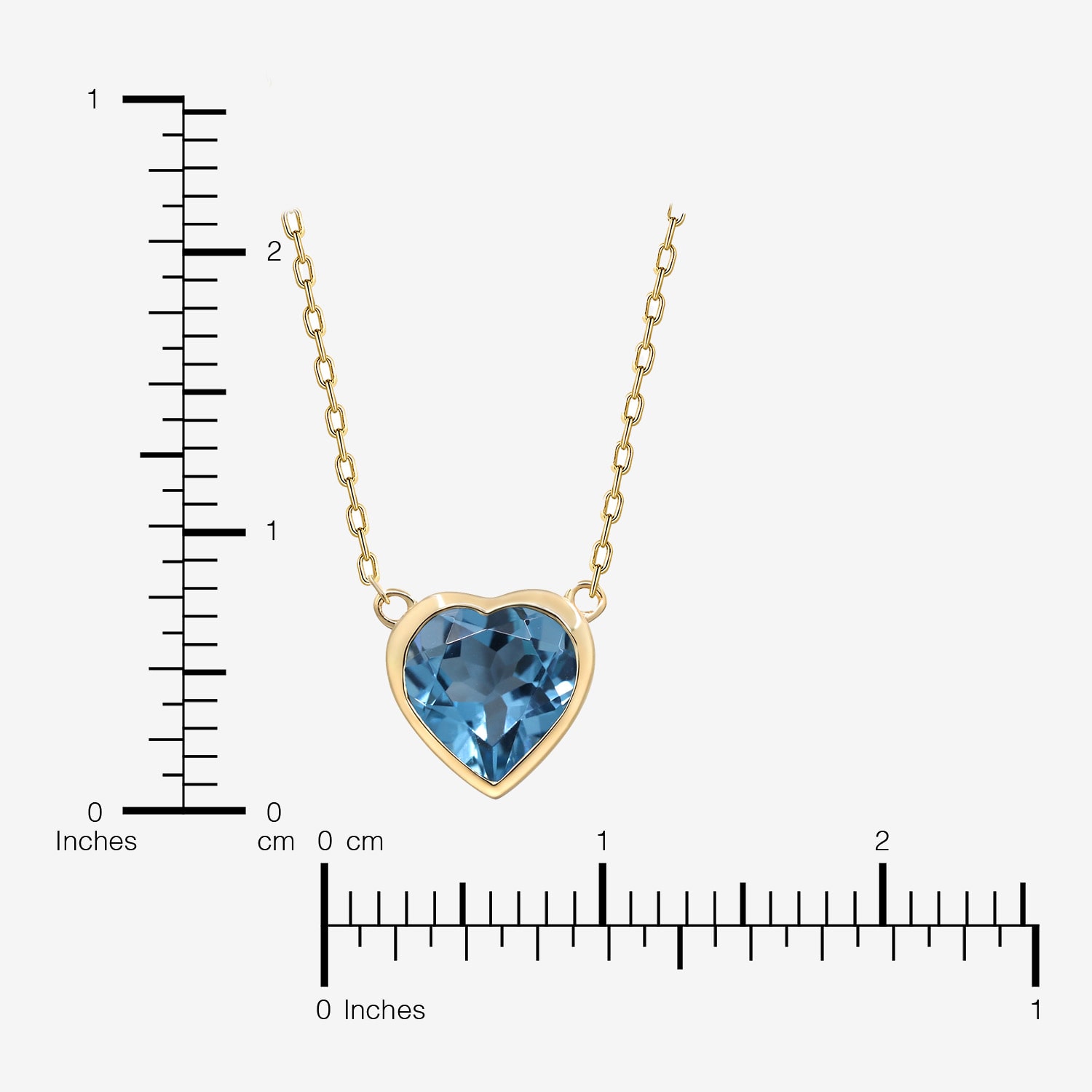 Limited Quantities! Womens Genuine Blue Topaz 10K Gold Heart 18 Inch Pendant Necklace